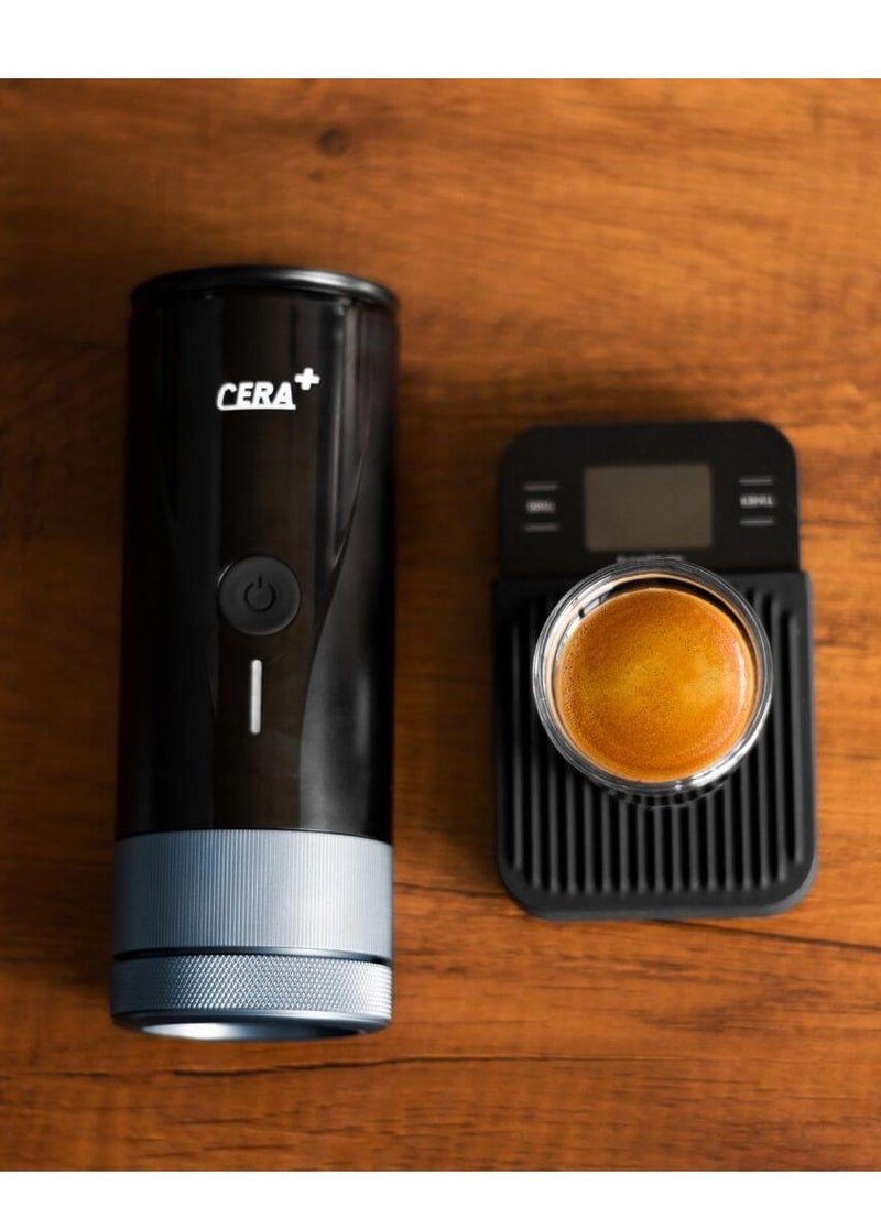 CERA+ Portable Espresso Machine PRO, Self Heating Pro-level Specialty Coffee Machine, Compatible Ultra-fine Grind, Professional Electric Small Travel Coffee Maker