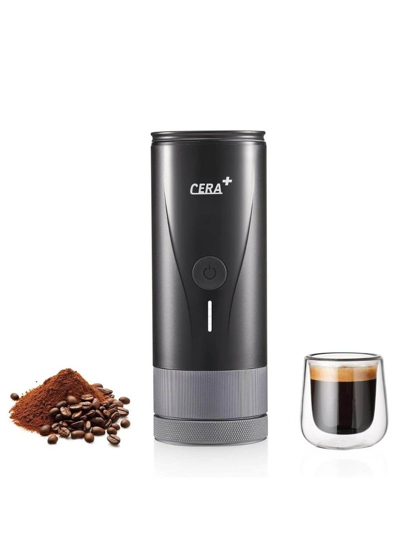 CERA+ Portable Espresso Machine PRO, Self Heating Pro-level Specialty Coffee Machine, Compatible Ultra-fine Grind, Professional Electric Small Travel Coffee Maker