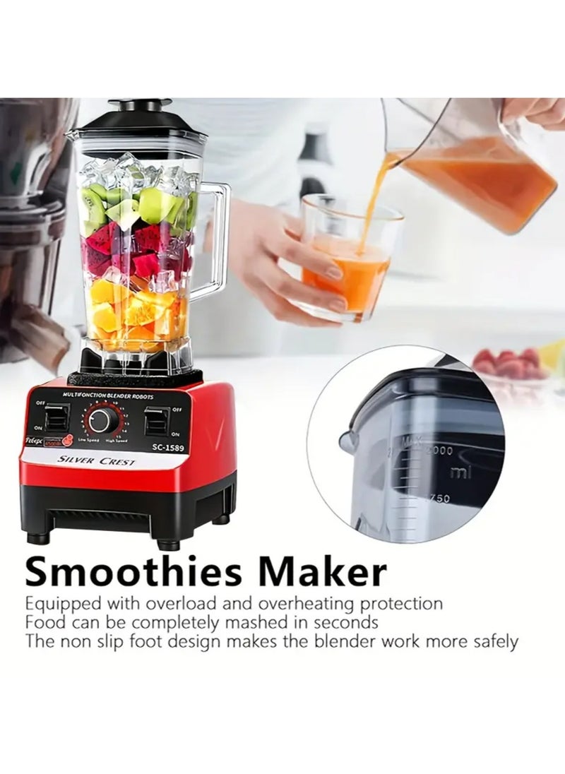 Multifunctional Blender, Suitable for Home Use, Food Preparation And Ice Crushing Mixer