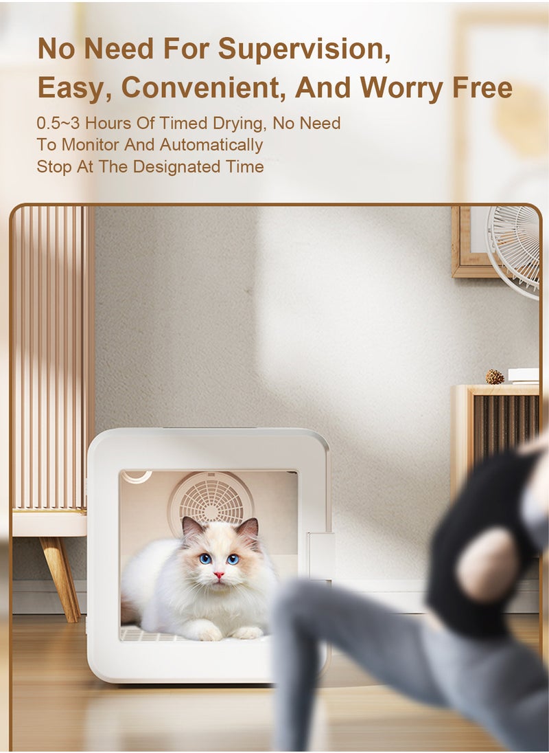 Automatic Cat Hair Grooming Dry Box Cat Drying Box Dog Drying Box Pet Drying Cabinet with Smart Temperature Control Pet Hair Dryer for Cats and Dogs