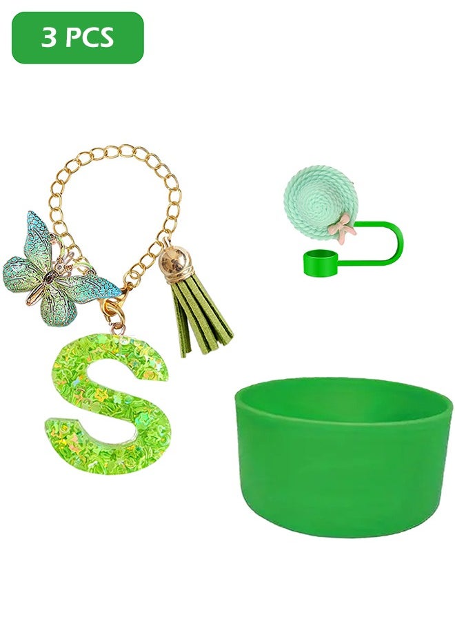 Cup Accessories for 30oz 40oz,  Decorations for Cup, Including Silicone Straw Cover Cap and Boot, Handle Charm(3PCS)