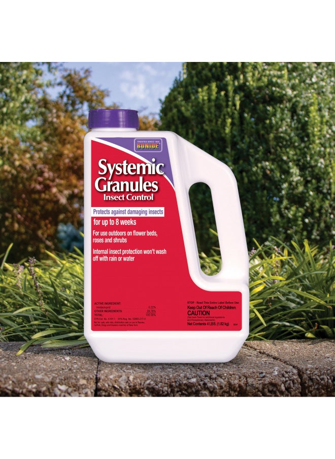 Insect Control Systemic Granules, 4 lbs. Ready-to-Use Water Resistant Long Lasting Protection Outdoor Use