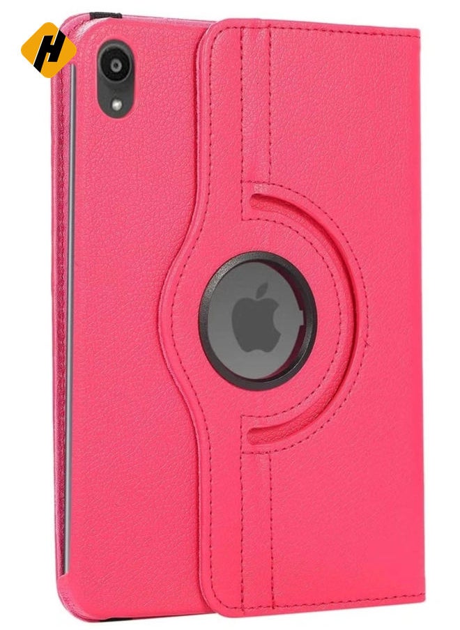 Rotating Case for iPad Mini 6 (6th Generation 8.3 Inch) - 360 Degree Swiveling Stand Protective Back Cover, Auto Wake/Sleep Feature for iPad Mini 6 2021 Model (Pink)