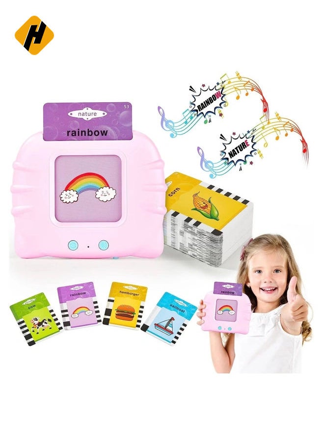 Talking Flash Cards Learning Toys,Educational Toddlers Toys for 1 2 3 4 5 6 Year Old Boys Girls,Preschool Montessori Toys with 112 Talking Baby Flash Cards 224 Words,