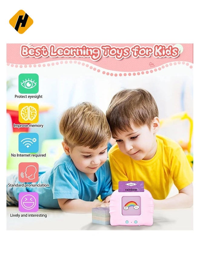 Talking Flash Cards Learning Toys,Educational Toddlers Toys for 1 2 3 4 5 6 Year Old Boys Girls,Preschool Montessori Toys with 112 Talking Baby Flash Cards 224 Words,