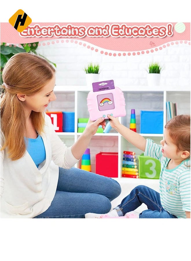 Talking Flash Cards Learning Toys,Educational Toddlers Toys for 1 2 3 4 5 6 Year Old Boys Girls,Preschool Montessori Toys with 112 Talking Baby Flash Cards 224 Words,