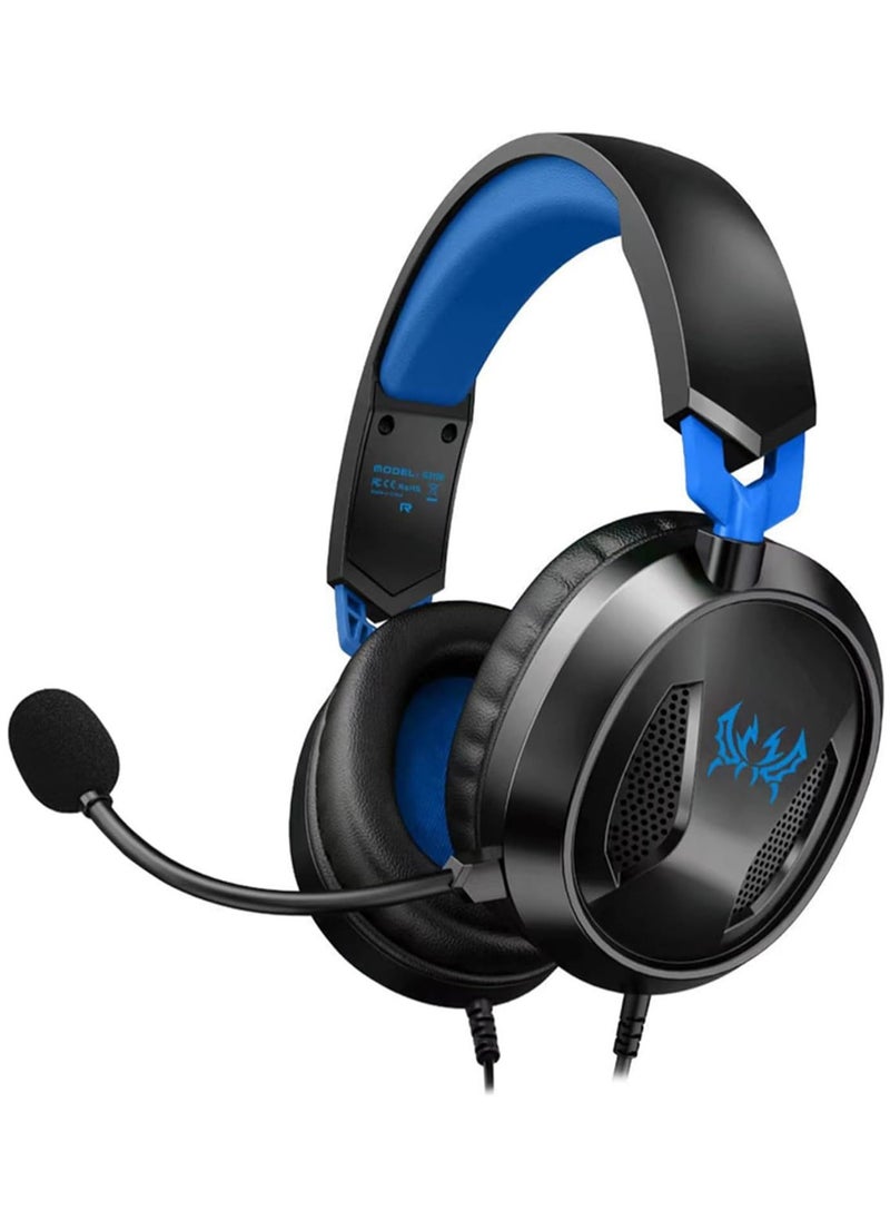 New G3100 Wired Gaming Headset – Over-Ear Headphones with Omni-Directional Microphone, Memory Foam Ear Cushions for PS5, PS4, Laptop, Tablet & Mobile Phones