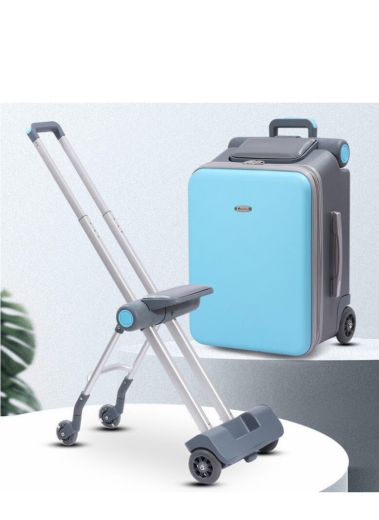 The 20-Inch Password Trolley Suitcase and Trendy Duffle Bag with Wheels for Children