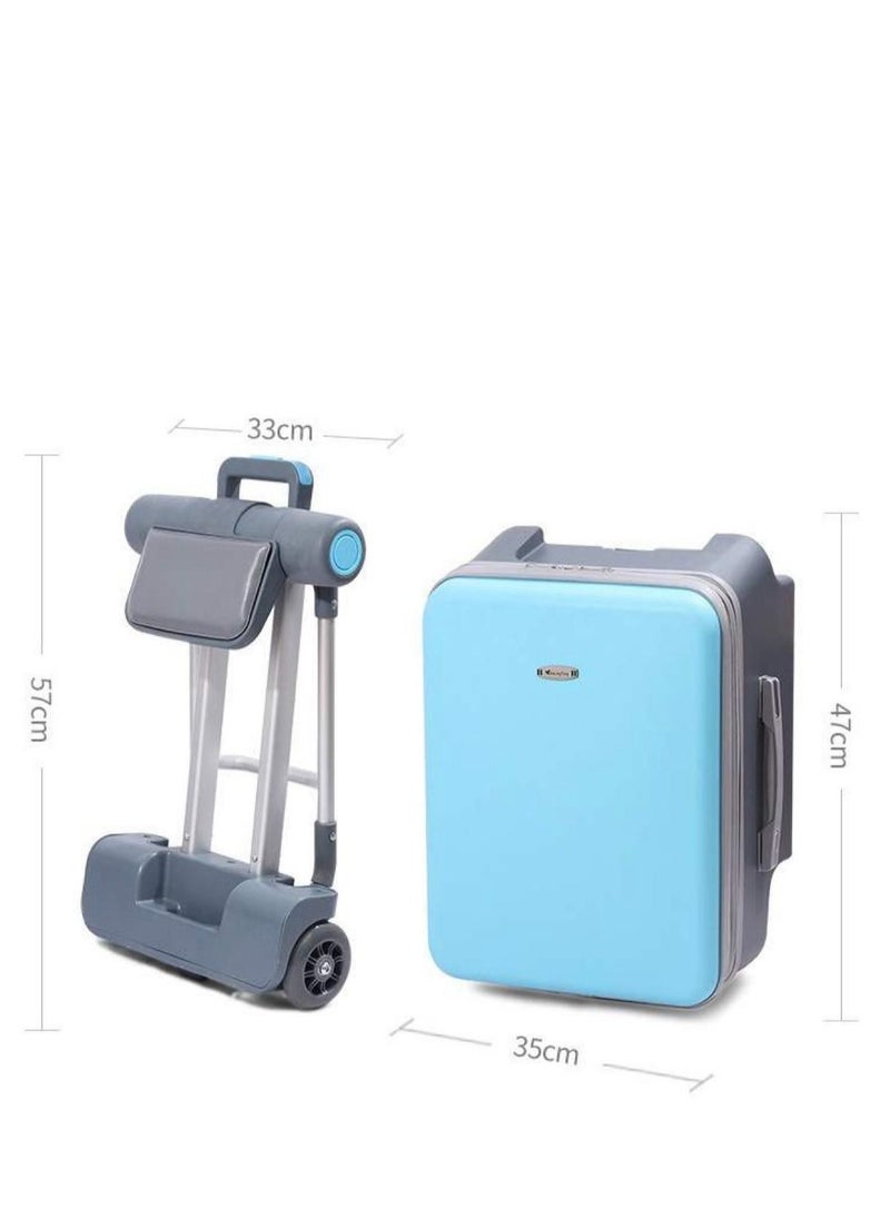 The 20-Inch Password Trolley Suitcase and Trendy Duffle Bag with Wheels for Children