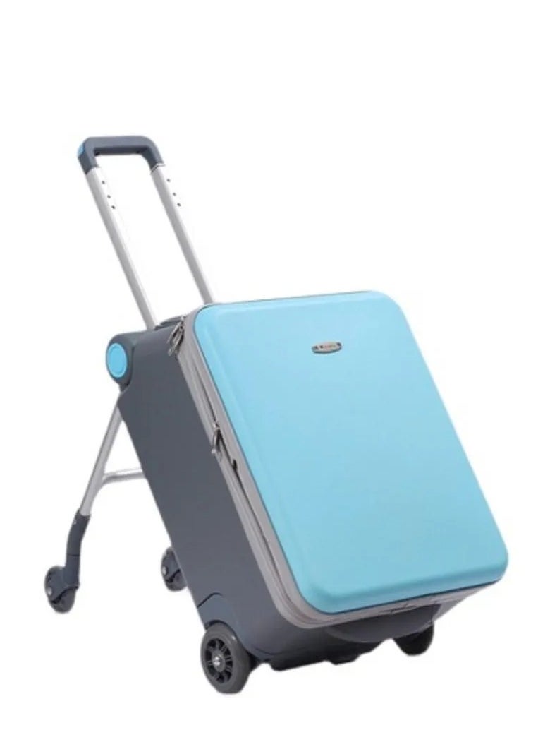 The 20-Inch Password Trolley Suitcase and Trendy Duffle Bag with Wheels for Children