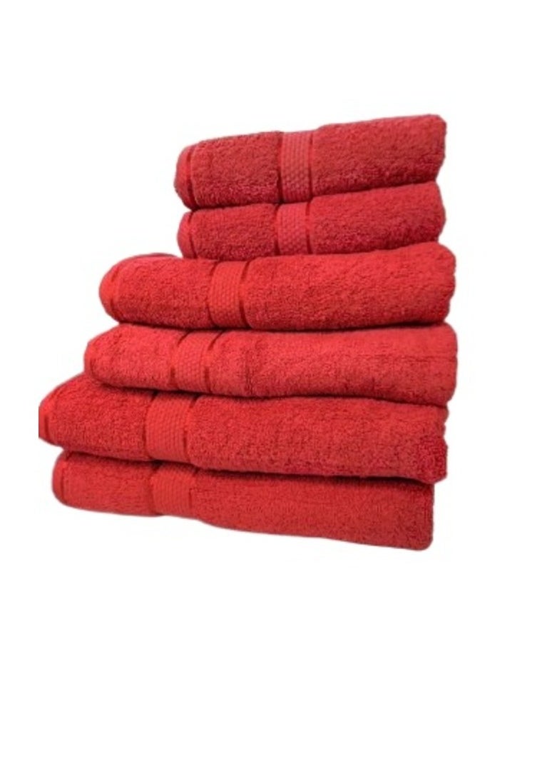 6 Piece Towel Set Luxurious Softness and Versatile Sizes