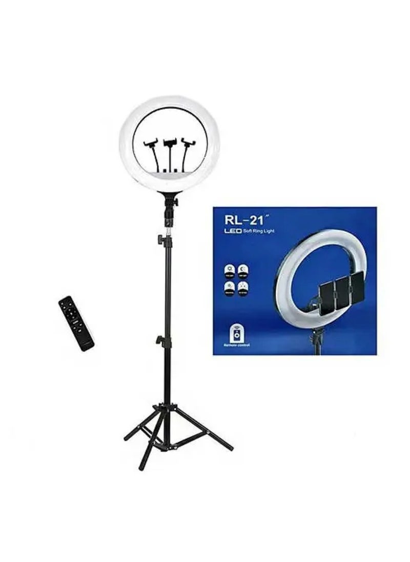 21 inch Professional Big LED Selfie Ring Light With 3 Mount Phone Holders For Reels Photo Shoot Live Stream Makeup Videos