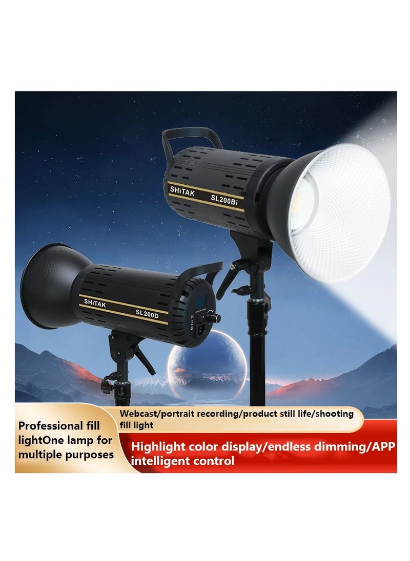 SL200BI LED Photography Light 3200K/5600K Switchable Professional Photo Studio Spotlight Photography Lighting Bowens Mount
