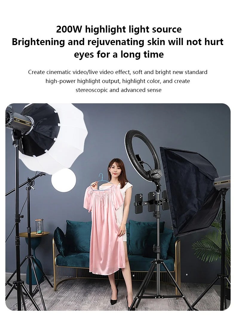 SL200BI LED Photography Light 3200K/5600K Switchable Professional Photo Studio Spotlight Photography Lighting Bowens Mount