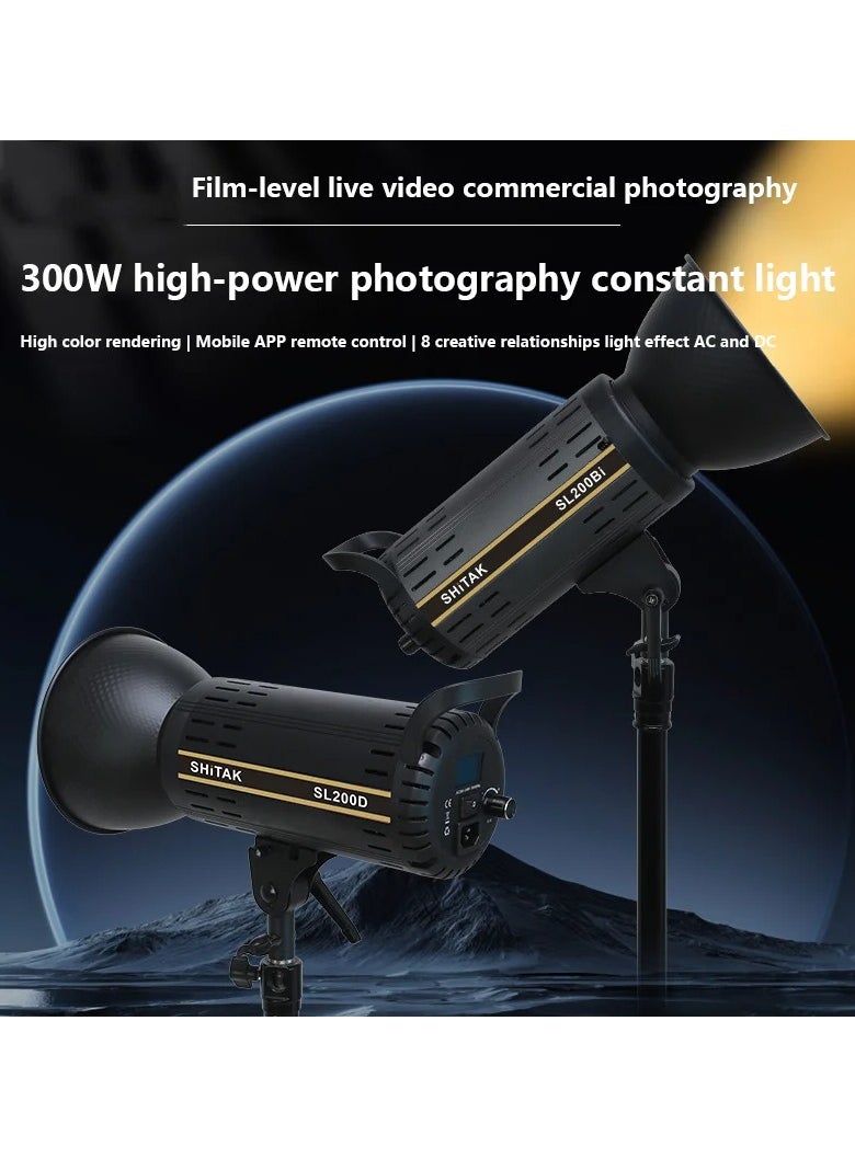 SL200D LED Photography Light 5600K Professional Photo Studio Spotlight Photography Lighting Bowens Mount