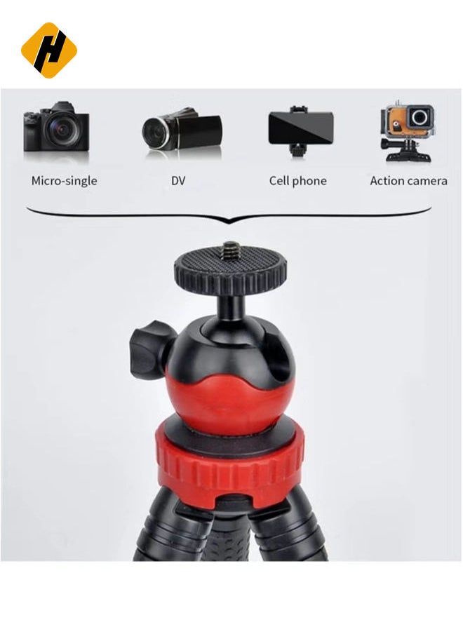 Flexible Tripod，12 Inch Phone Tripod for iPhone and Android Phone, Action Camera Tripod for GoPro Canon Nikon DSLR