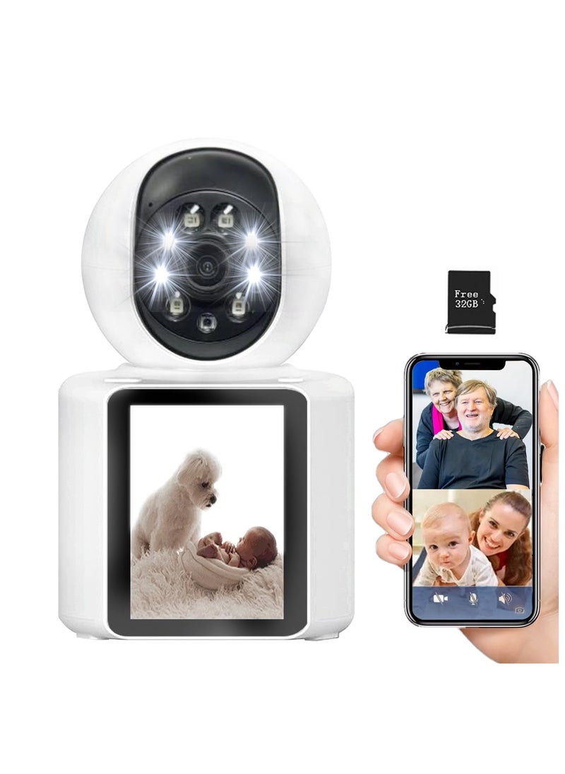 Smart Video Calling Wi-Fi CCTV Security Camera 1080p Full HD for Home, Baby and Pet Monitoring, Full Color Night Vision, Motion Tracking, SD Card Support (Upto 128GB)