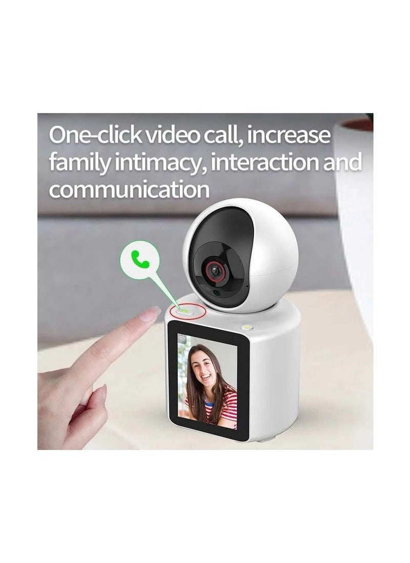 Smart Video Calling Wi-Fi CCTV Security Camera 1080p Full HD for Home, Baby and Pet Monitoring, Full Color Night Vision, Motion Tracking, SD Card Support (Upto 128GB)