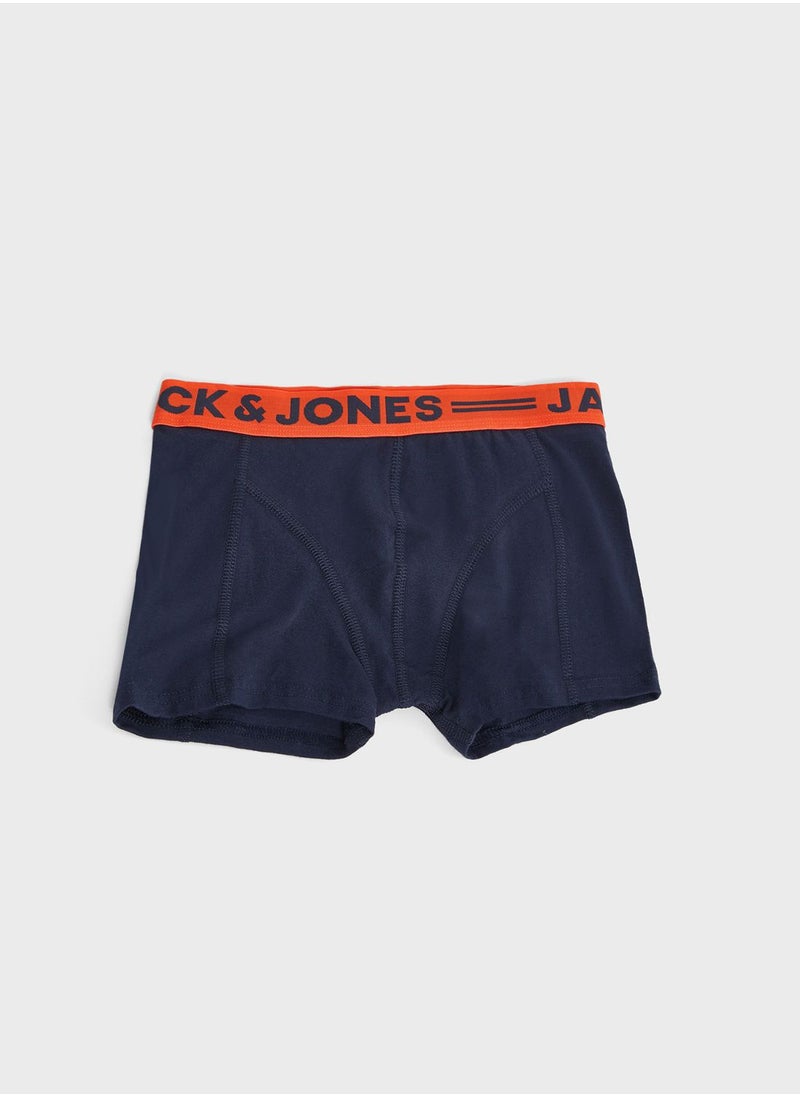 3 Pack Kids Logo Band Trunks