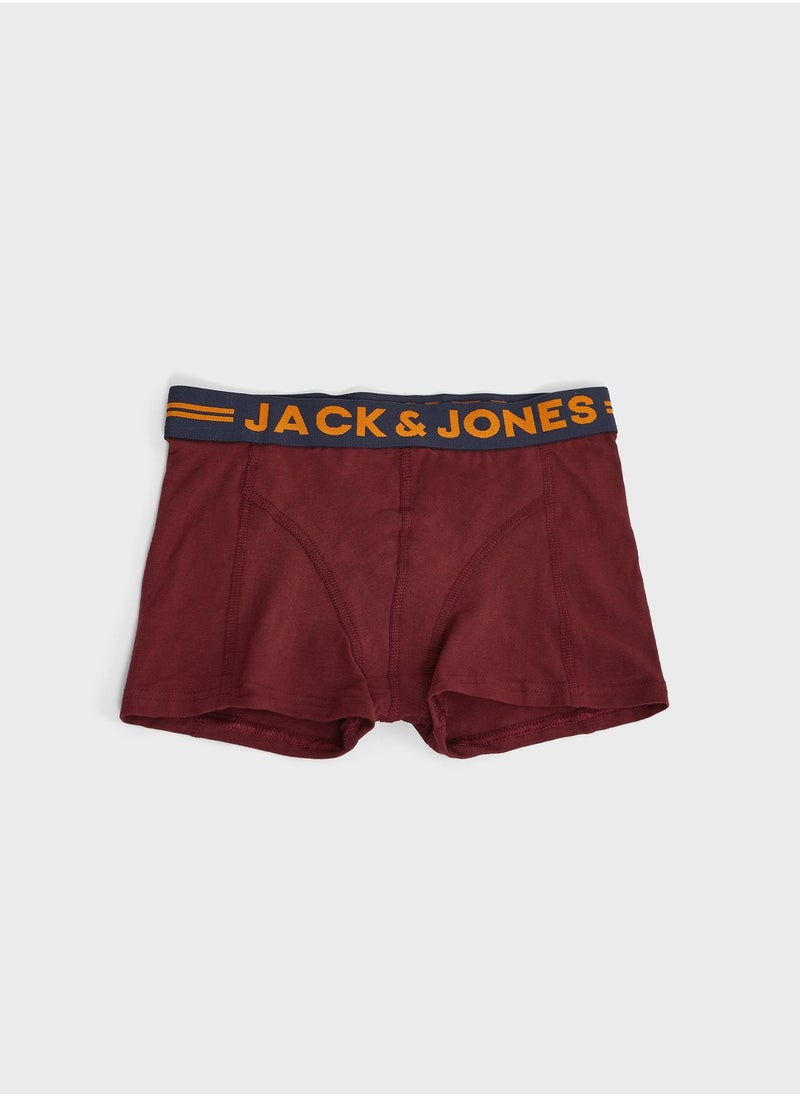 3 Pack Kids Logo Band Trunks