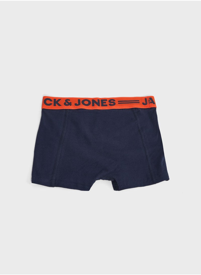 3 Pack Kids Logo Band Trunks