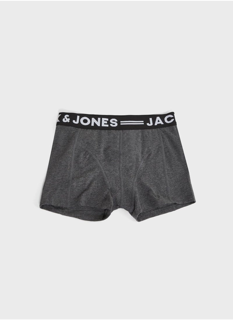 3 Pack Kids Logo Band Trunks