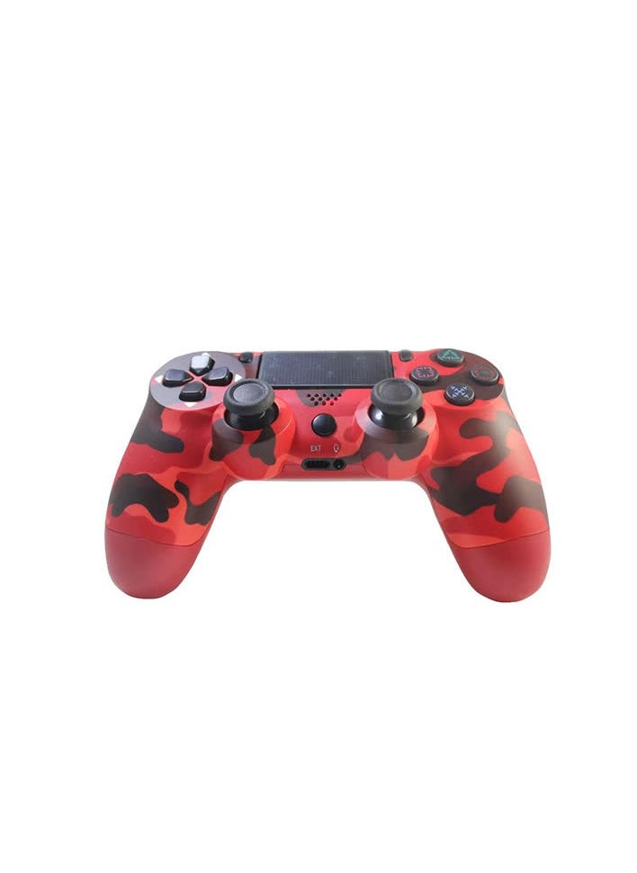 Popular wireless controller p4 controller analog six-axis rocker vibration belt light P4 game controller,P4 Wireless Bluetooth-Camouflage Red