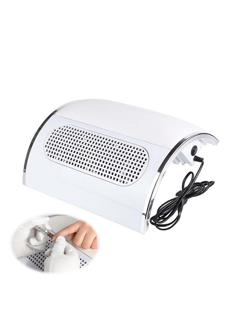 Nail Dust Collector, Vacuum Dust Extractor for Poly Nail and Acrylic, Nail Dust Vacuum Cleaner with Fan for Manicure,