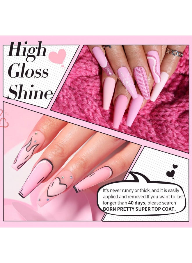 Pink Gel Nail Polish Set Sweet Valentine's Day Nude Pink White Nail Polish Soft Light Natural Lovely Pink Color Gel Polish Gift Set Soak Off Gel Nail Polish Kit 6 Colors 10ML