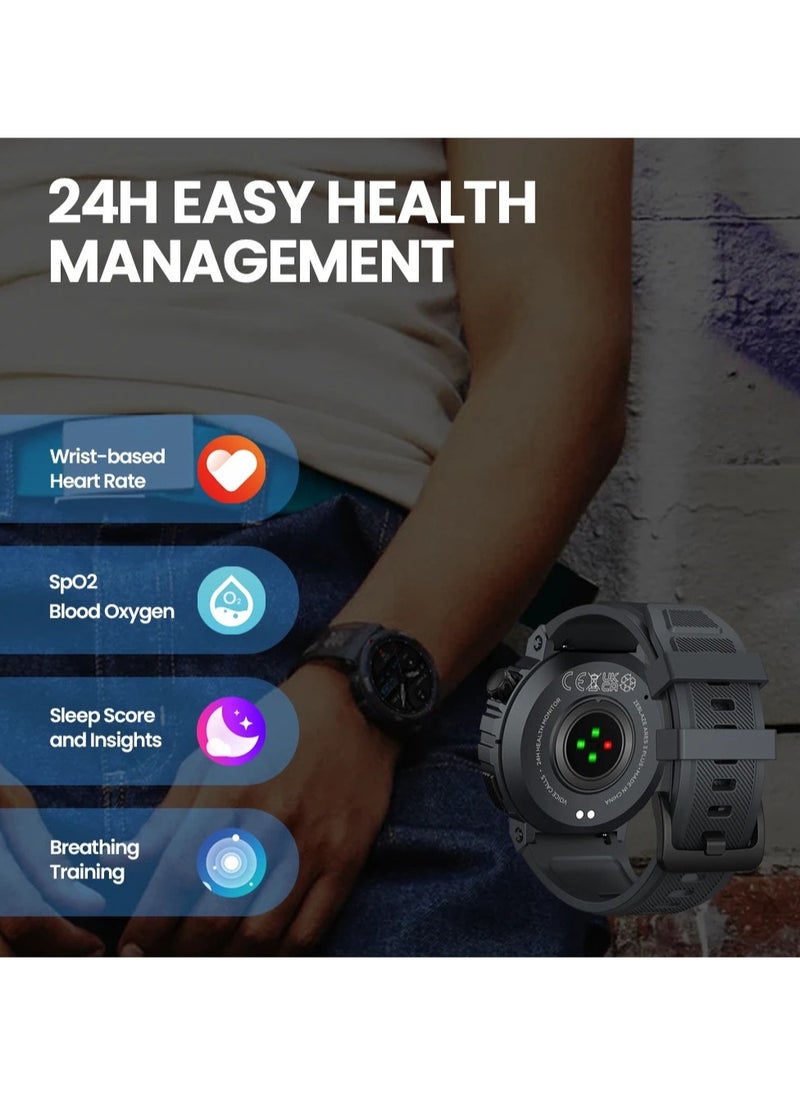 New Zeblaze Ares 3 Plus 1.43 HD AMOLED Display Voice Calling Smartwatch New 3D Interactive Health Fitness Tracking Smart Watch