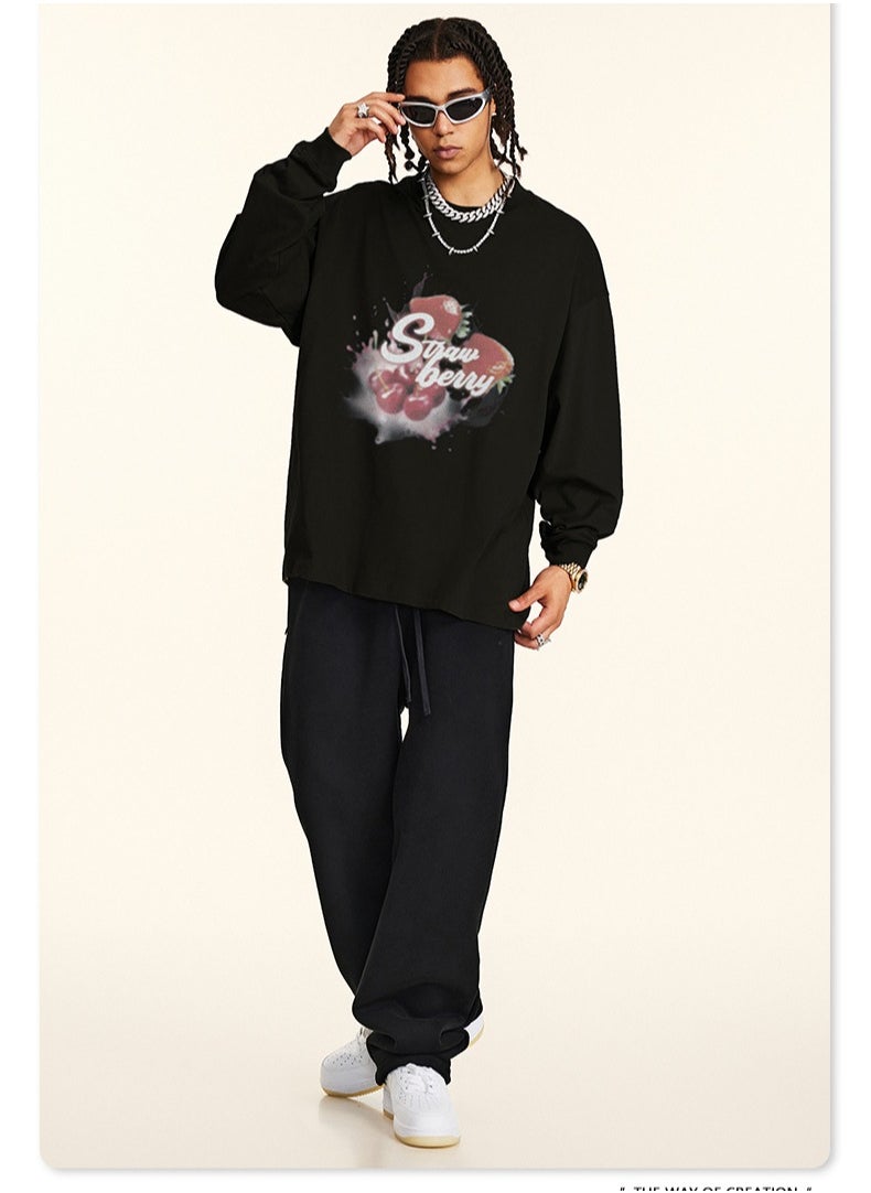 New BE Fashion Letter Printed Long Sleeved T-shirt