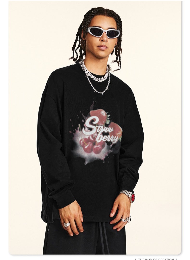 New BE Fashion Letter Printed Long Sleeved T-shirt