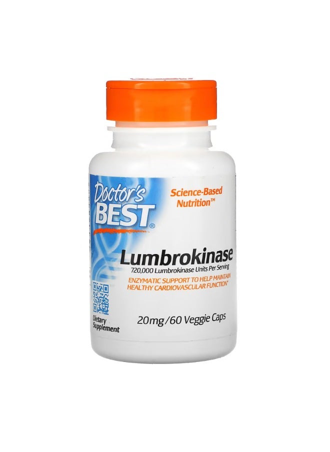 Lumbrokinase 20 mg 60 Veggie Caps