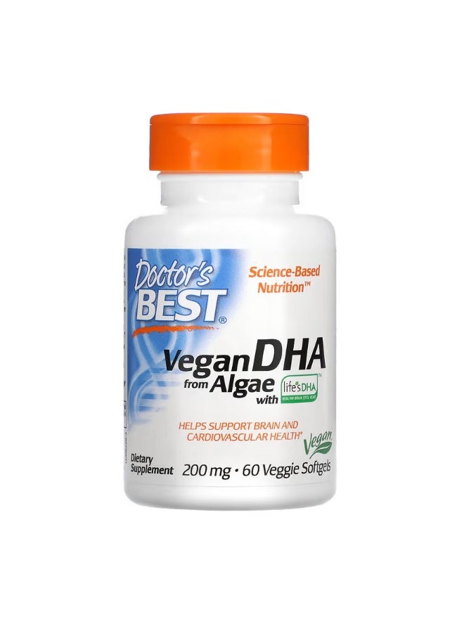 Vegan DHA from Algae with Lifes DHA 200 mg 60 Veggie Softgels