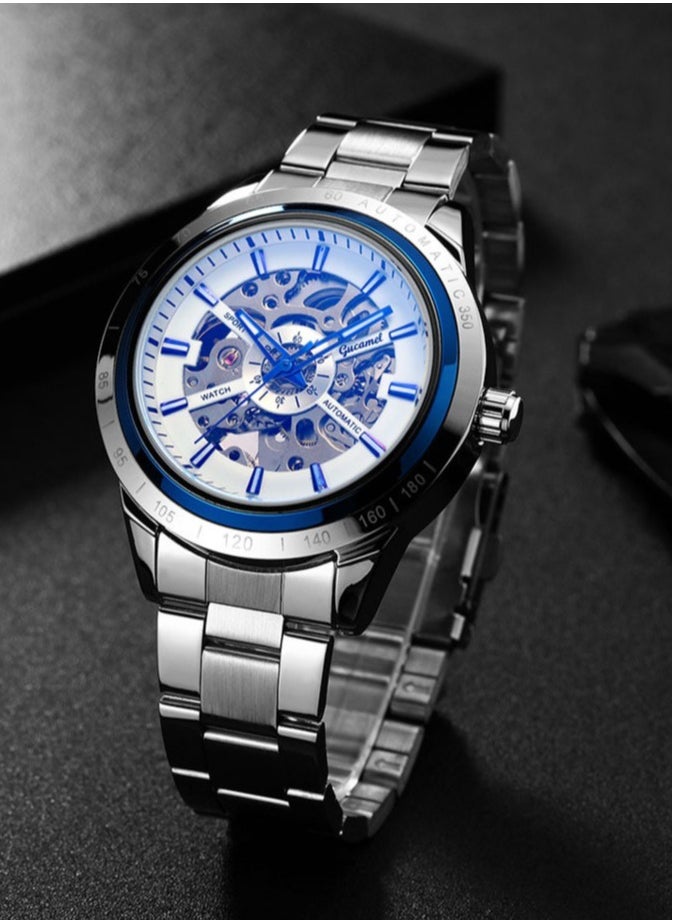 Men's Fashion Business Skeleton Waterproof Fully Automatic Mechanical Watch