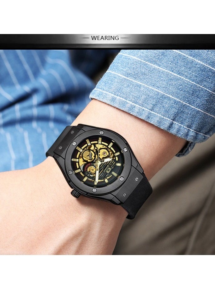 Men's Three-Dimensional Waterproof Fully Automatic Mechanical Watch