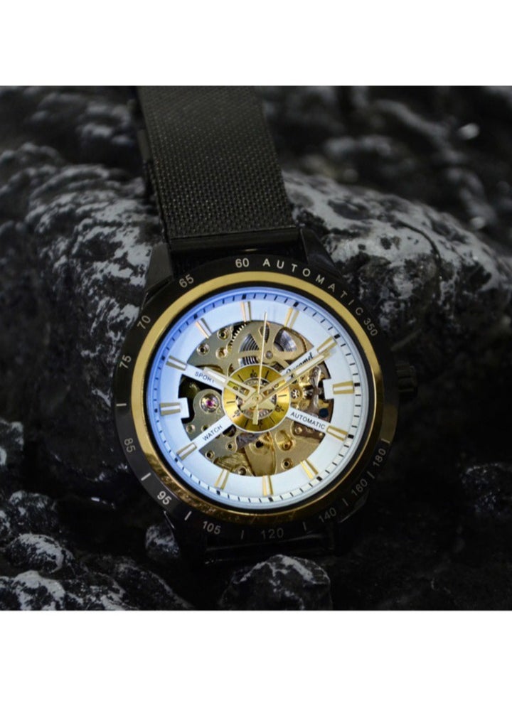 Men's Fashion Skeleton Waterproof Fully Automatic Mechanical Watch