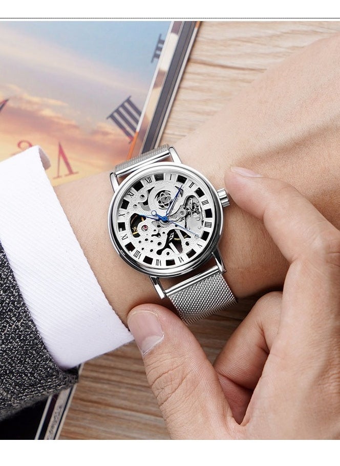 Men's Fashion Business Skeleton Waterproof Fully Automatic Mechanical Watch