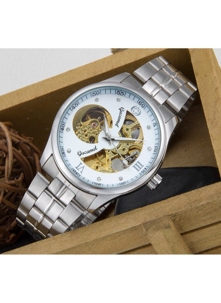 Men's Fashion Skeleton Waterproof Fully Automatic Mechanical Watch