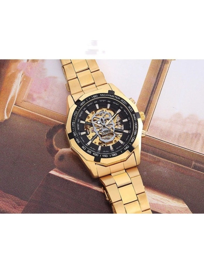 Men's Fashion Skeleton Waterproof Fully Automatic Mechanical Watch