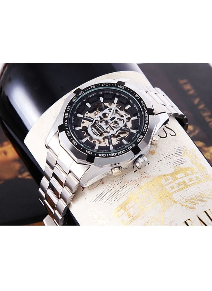 Men's Fashion Skeleton Waterproof Fully Automatic Mechanical Watch