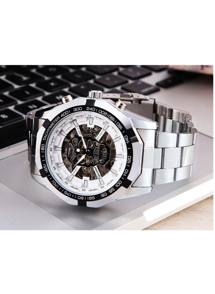 Men's Fashion Skeleton Waterproof Fully Automatic Mechanical Watch