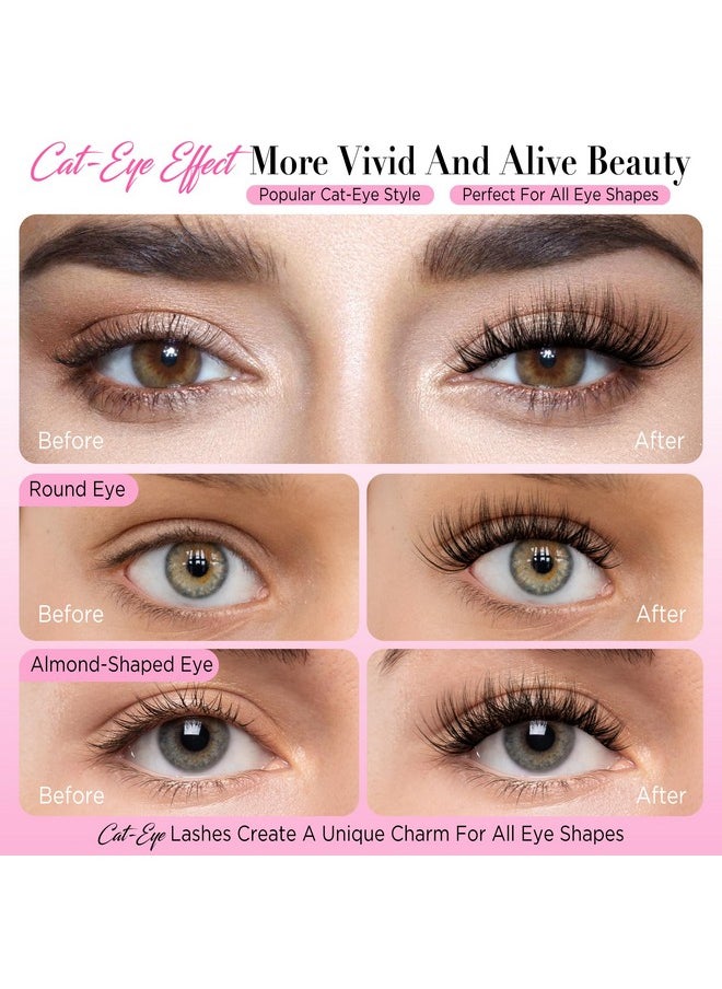 S Natural Look False Lashes - Bepholan Fake Eyelashes 5D Super Fluffy False Eyelashes Clear Band Wispy Lashes 3-Pack Faux Mink Lashes,Xmz92