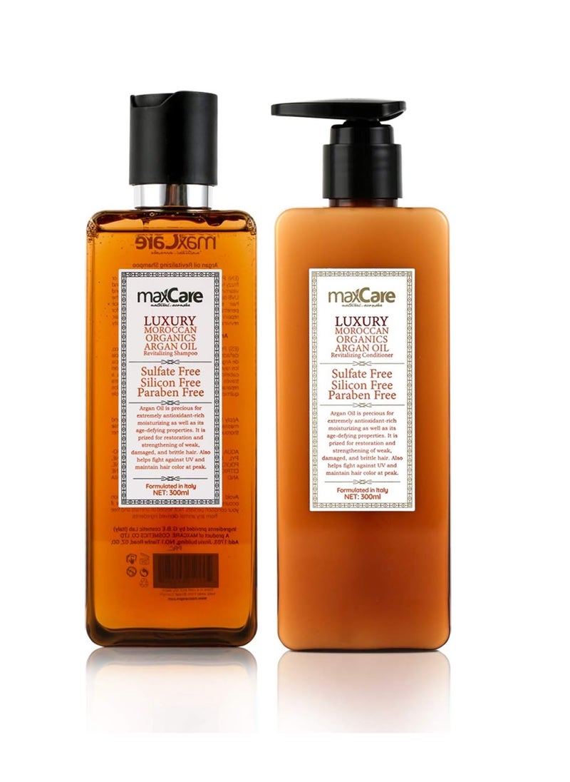 Maxcare Luxury Moroccan Organics Argan Oil Revitalizing Hair Shampoo 300ml