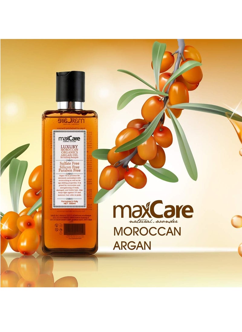 Maxcare Luxury Moroccan Organics Argan Oil Revitalizing Hair Shampoo 300ml