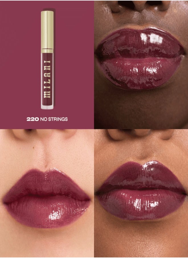 Milani Keep It Full Maxxx Lip Plumper - No Strings 220 | High-Shine, Vegan, Hydrating Gloss  (0.15 fl oz / 4.5 ml)