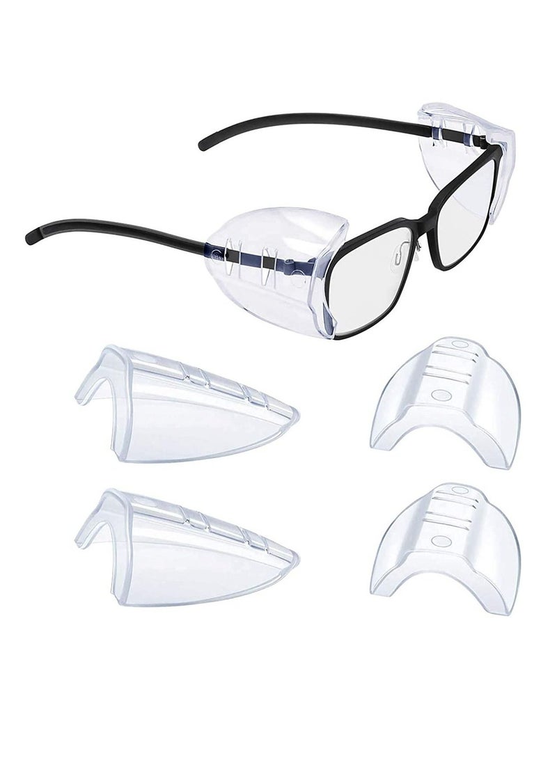 Side Shields for Transparent Prescription Glasses - 2 Pairs