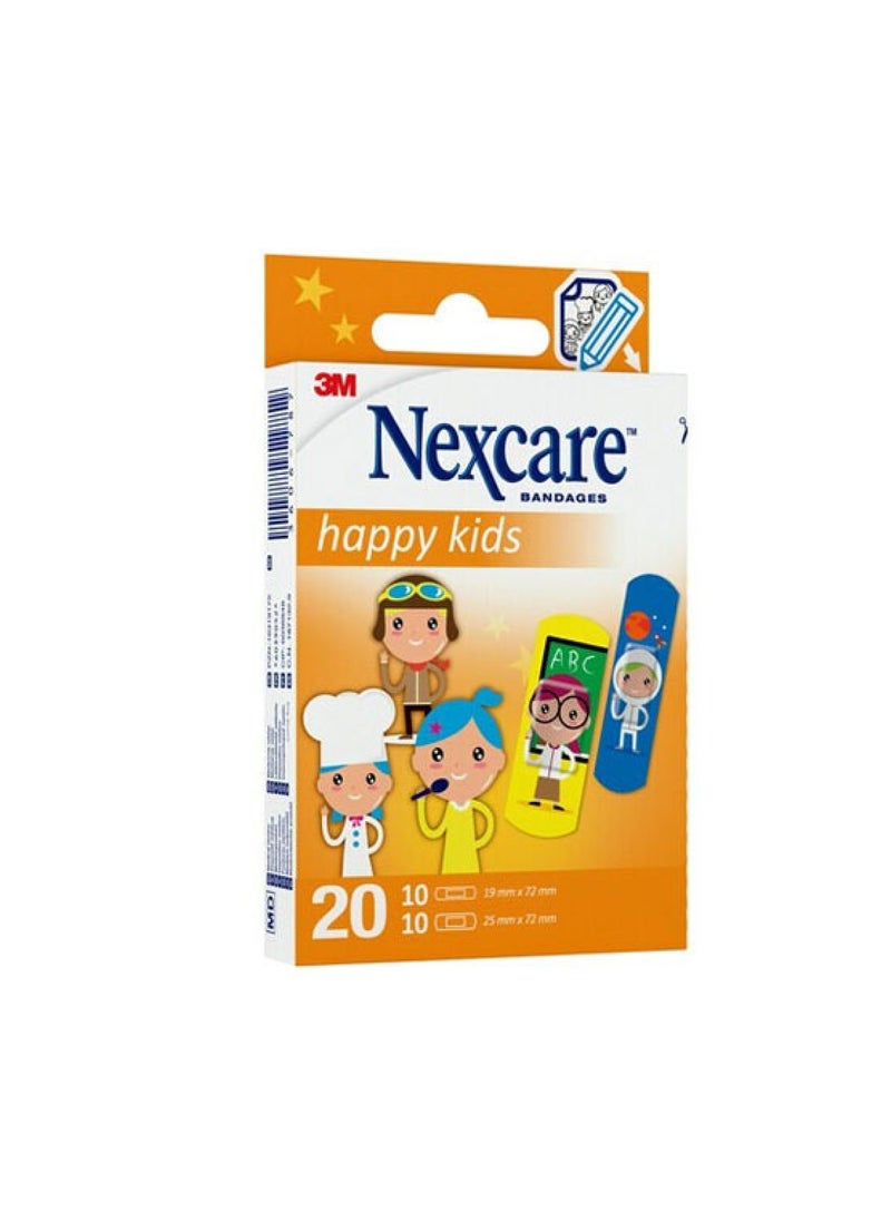 Happy Kids Profession Bandages – Assorted Size – 20 Bandages( 3 packs)