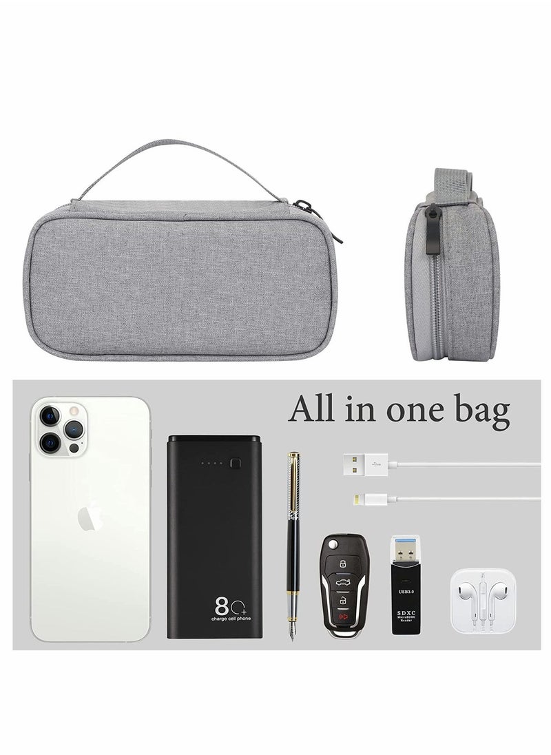 Cable Organizer Bag Travel Electronic Accessories Organizer Bag Travel Gear Storage Carrying Sleeve Pouch for USB Cable Earphones Power Banks USB Drive SD Card Charger Hard Disk Storage Bag