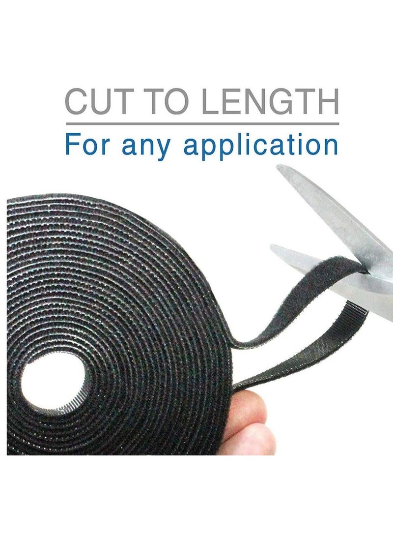 Cable Straps, Reusable Cable Ties, 2 rolls Adjustable Multipurpose Hook and Loop Securing Straps for Cord Management